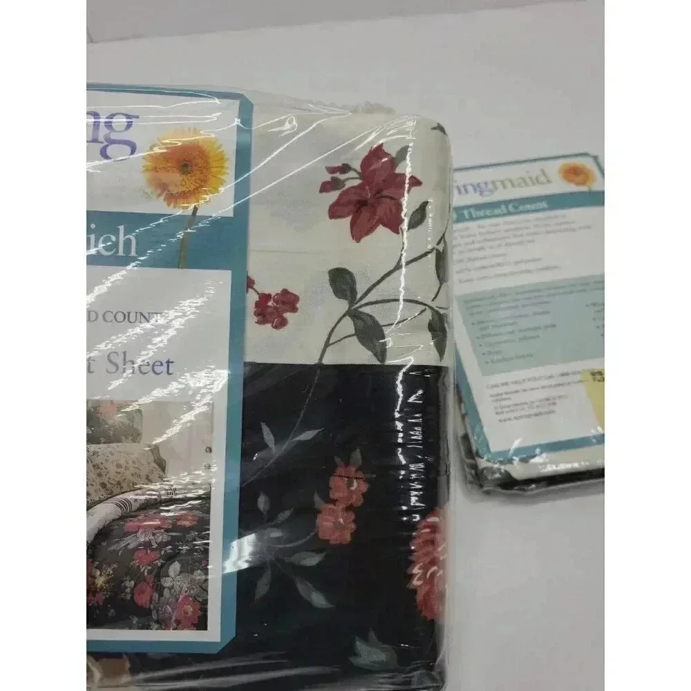 Vintage Springmaid Jasmine King Size Sheet Set New in Package Roses 200 Thread
